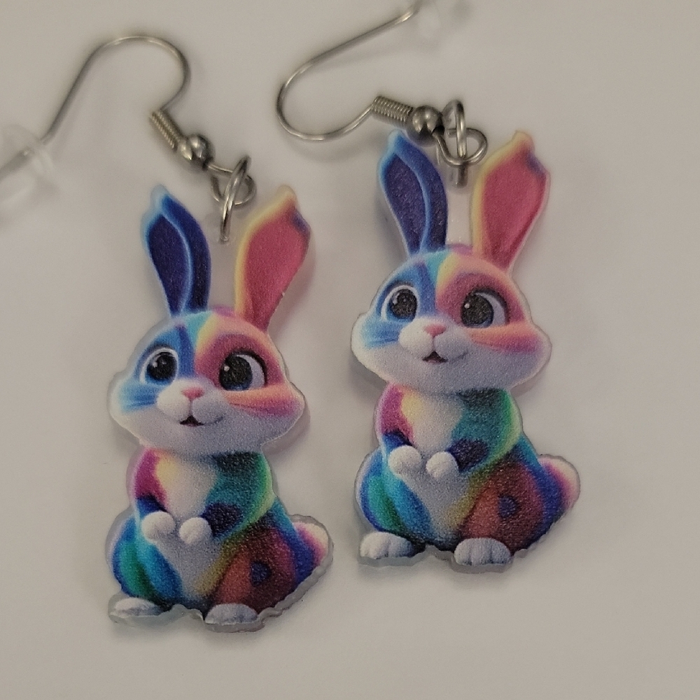 Colorful Bunny Earrings